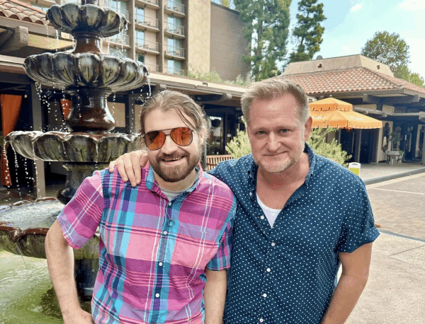 JD McLucas (left) with his Uncle in Los Angeles